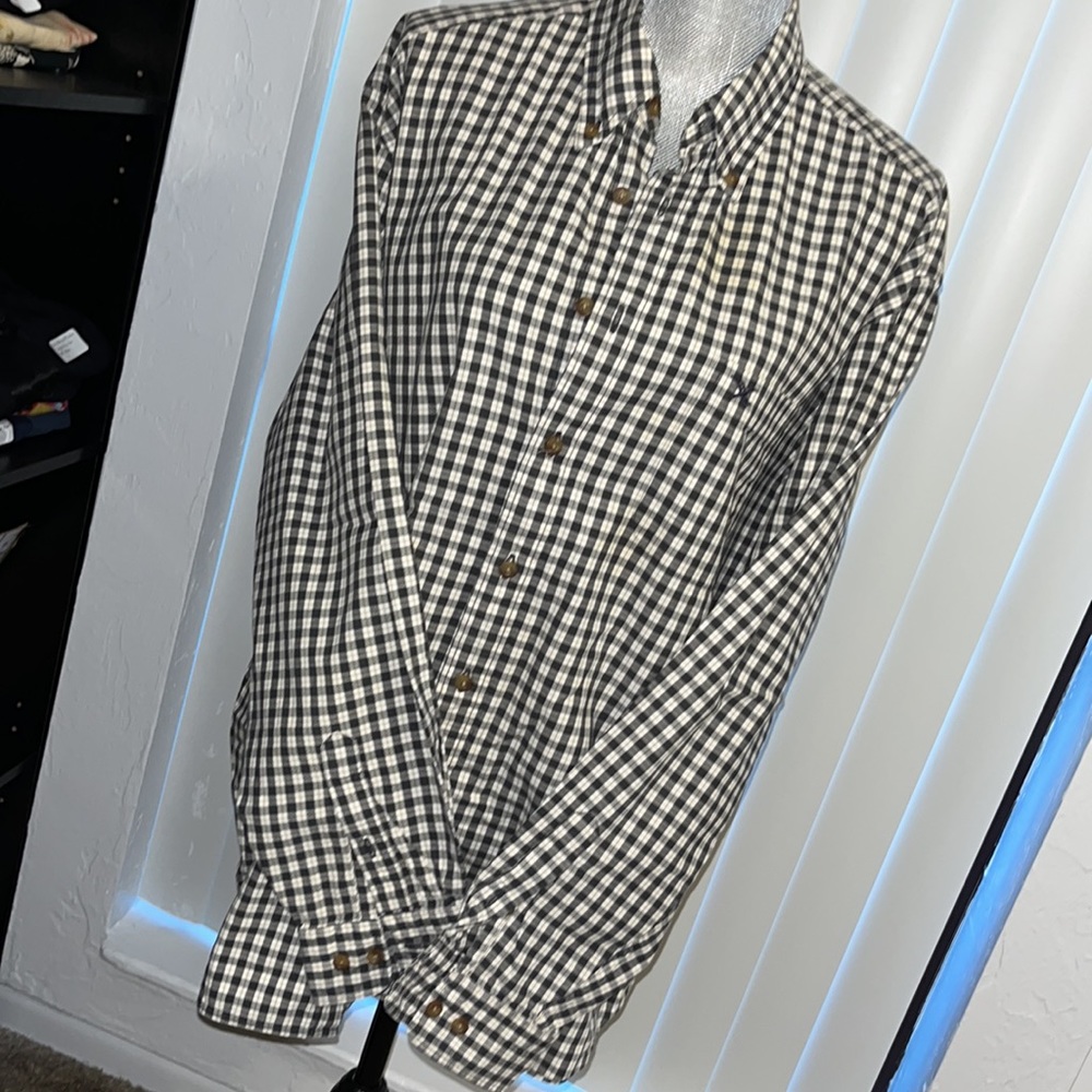 Men's Eddie Bauer Long Sleeve Plaid Shirt Size L